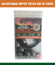 Load image into Gallery viewer, Adjustable Depth Texas Rig (6 Pack)