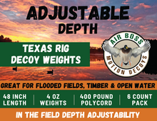 Load image into Gallery viewer, Adjustable Depth Texas Rig (6 Pack)