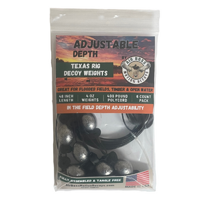 Adjustable Depth Texas Rig (6 Pack)